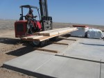 Framing lumber staging area