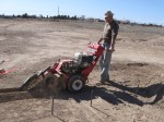 Hand Trencher in action